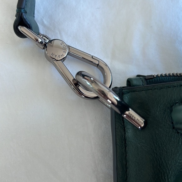 Cole Haan dark green leather bucket bag - Picture 3 of 6